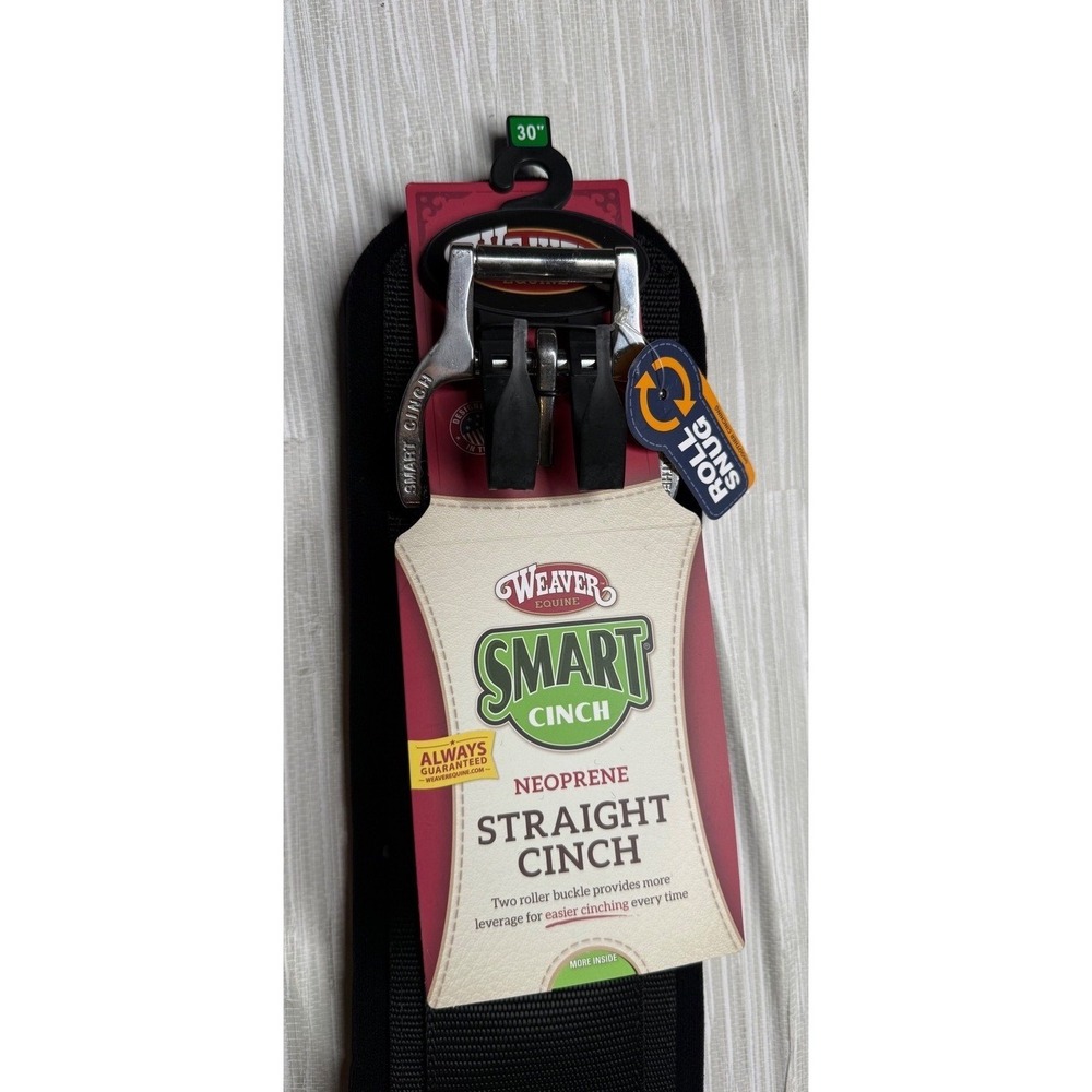 Weaver Smart Cinch 30" Neoprene Straight Western Cinch Roll Snug Buckle Damaged